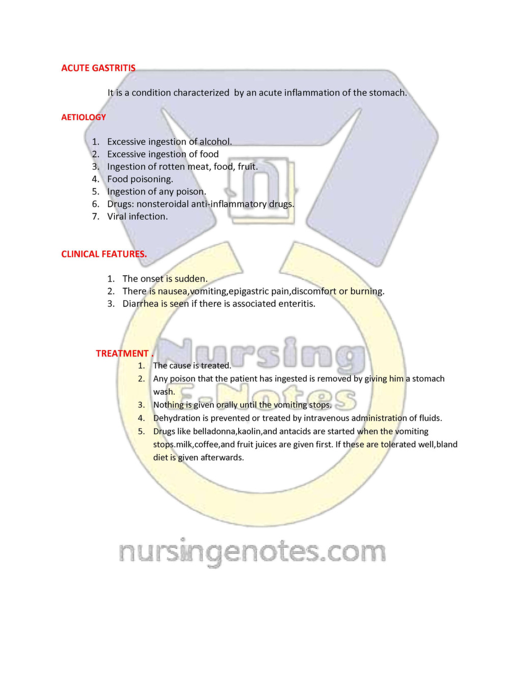 PDF NOTE MEDICAL SURGICAL NURSING - Nursing - Nursingenotes.com