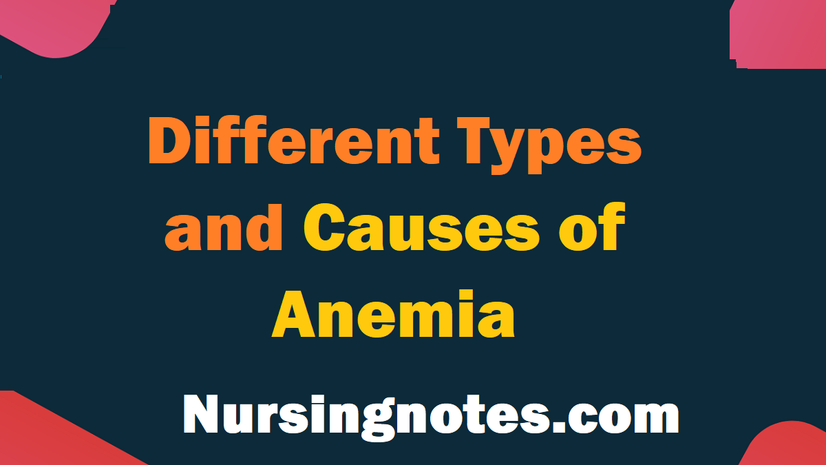 Different types and causes of anemia nursingnotes