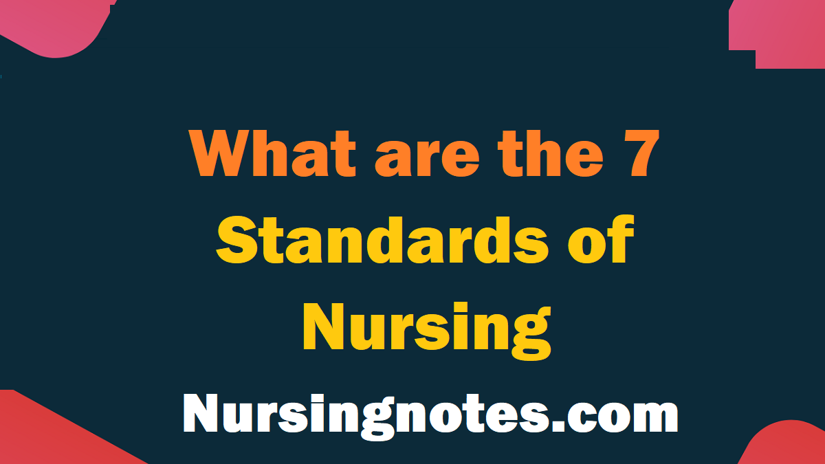 What are the 7 Standards of Nursing NursingNotes