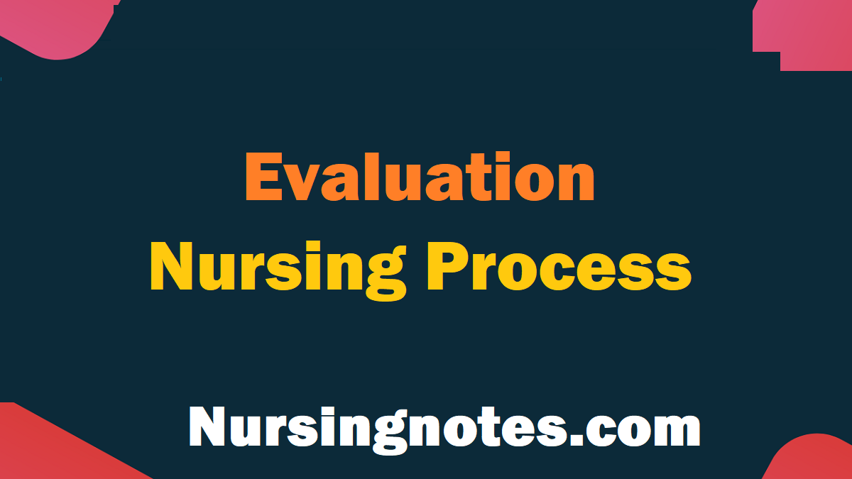 Evaluation In Nursing Process Tool And Purpose NursingNotes