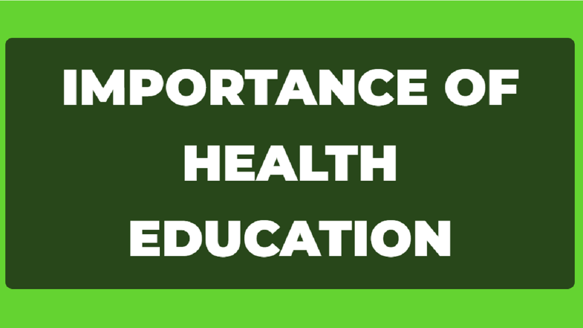 what is the importance of health education in a community